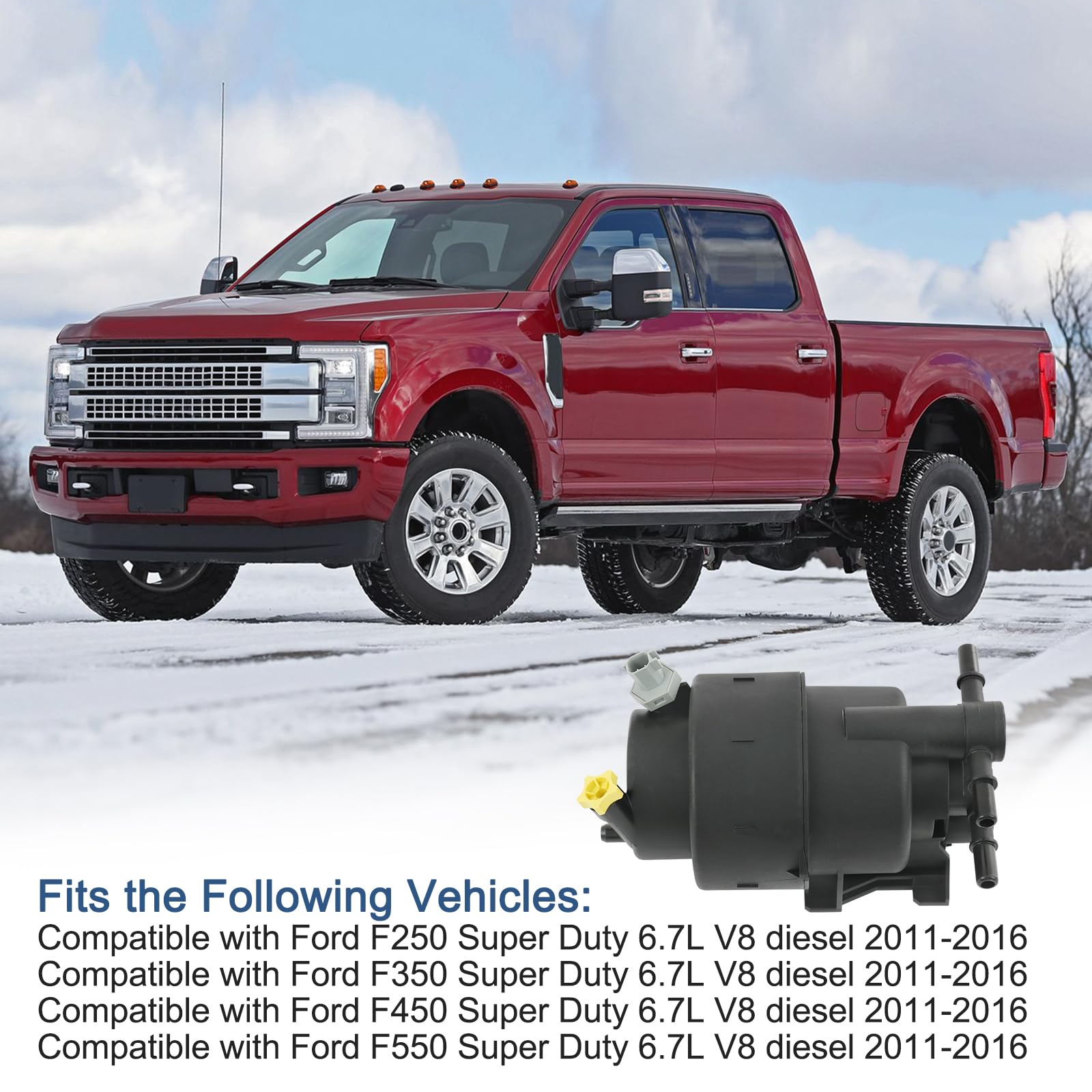 CARMOCAR Ford 6.7L fitment image highlights precise replacement for heavy-duty trucks.