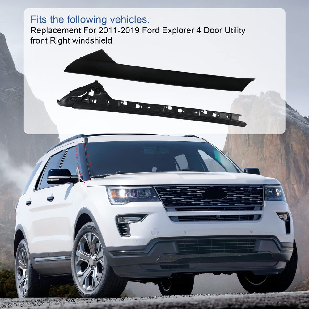 CARMOCAR Ford Explorer 2011-2019 inner A-pillar trim, clean look.