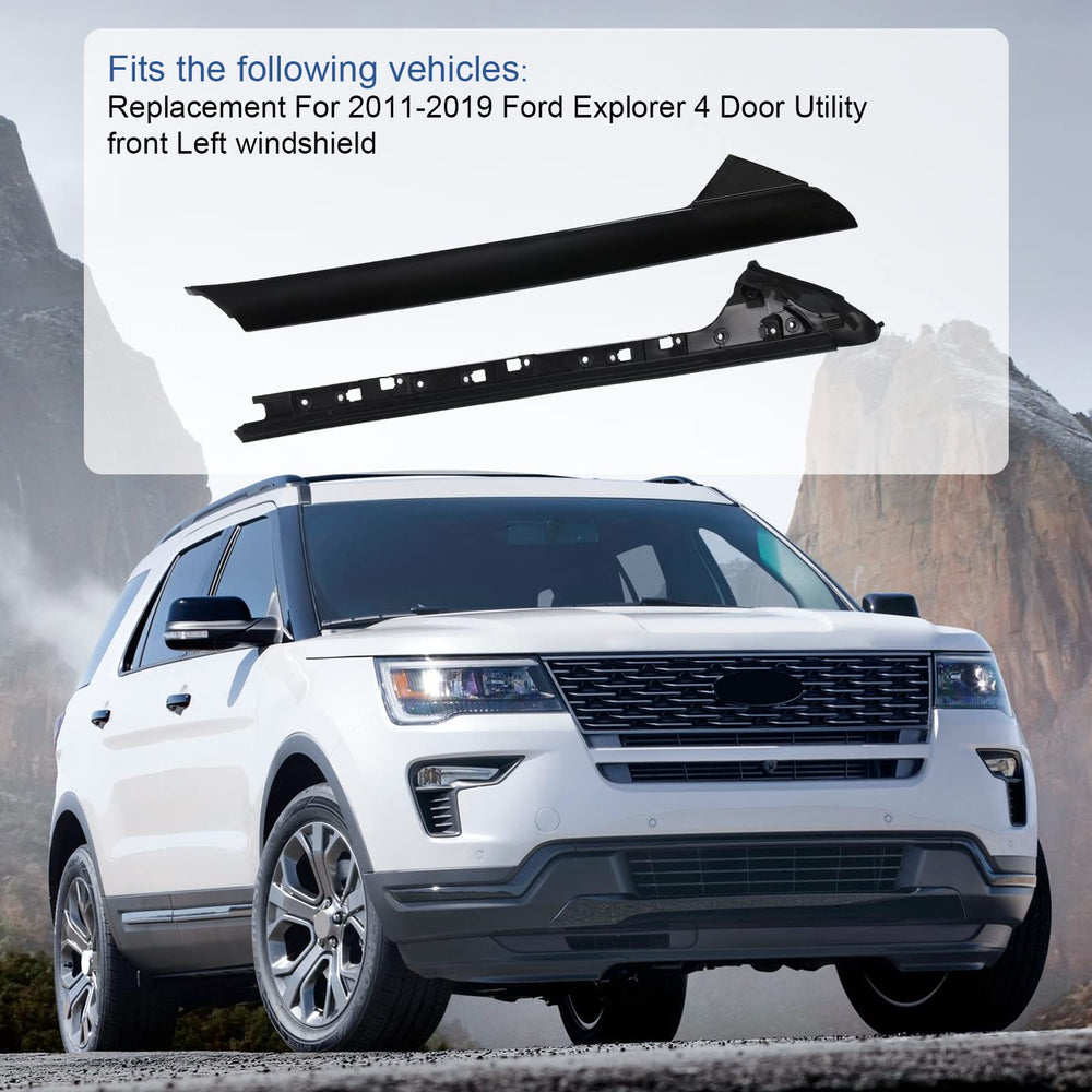 CARMOCAR windshield trim for Ford Explorer, 2011-2019 fitment.