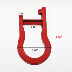 CARMOCAR front tow hook installation with included mounting hardware.