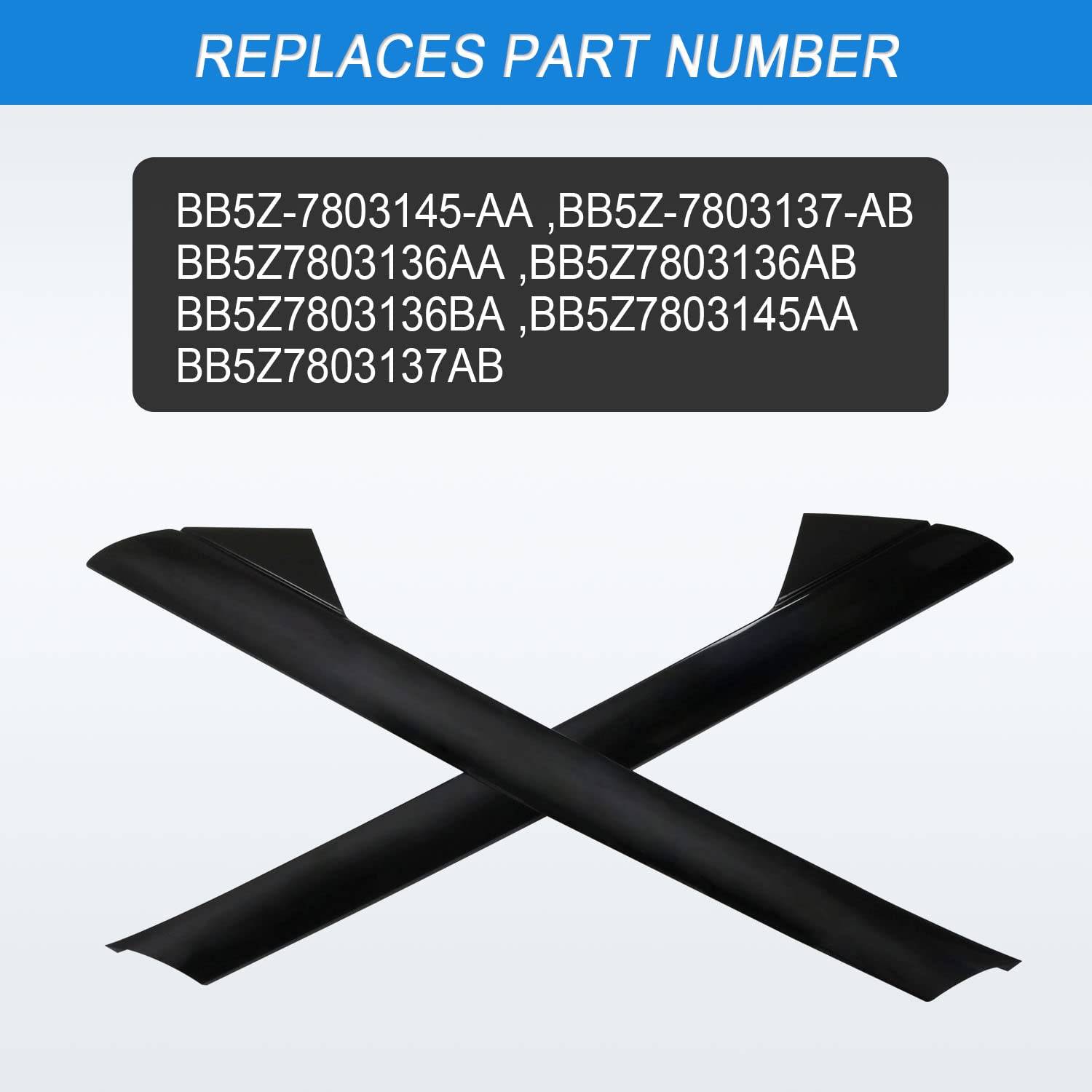 CARMOCAR front windshield pillar trim area with precise ABS fit.