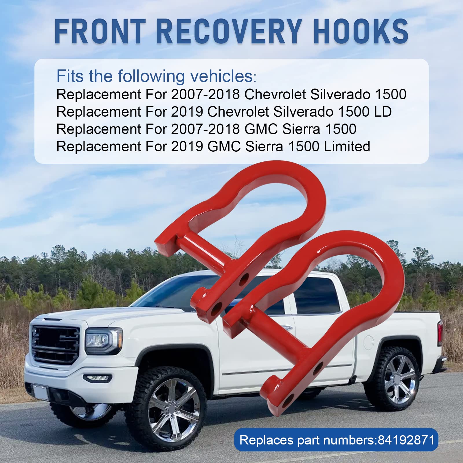 CARMOCAR lower bumper tow hook provides a secure recovery point.
