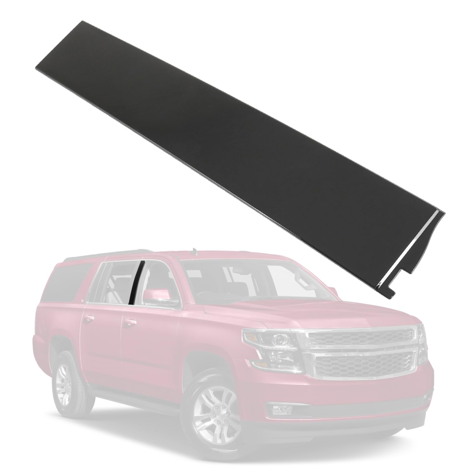 CARMOCAR outer B pillar trim on the right side with glossy black finish for exterior refinement