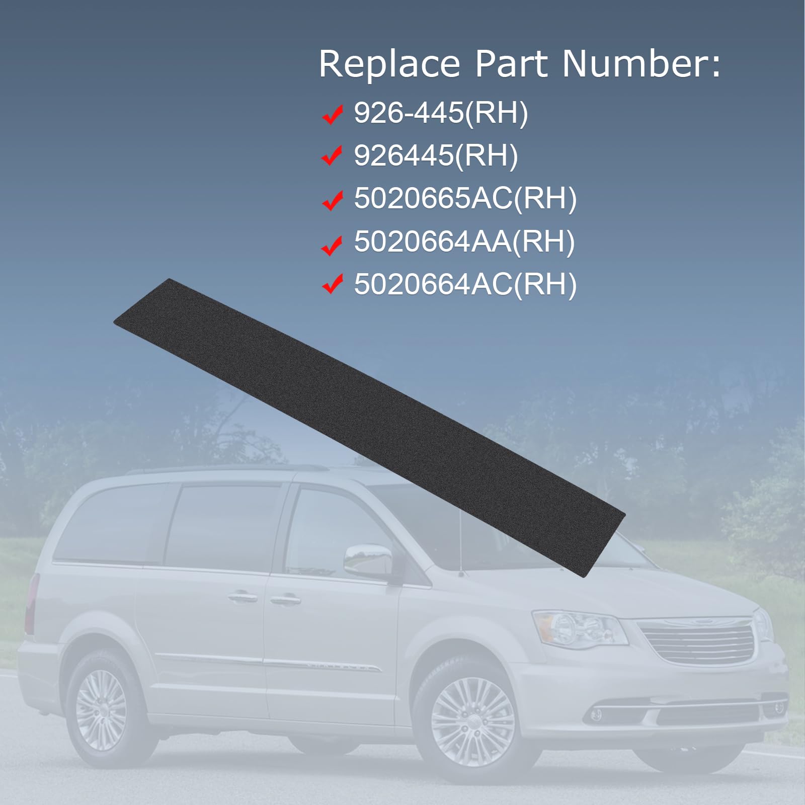 CARMOCAR outer-pillar-trim-panel high-quality plastic for durable exterior upgrade.