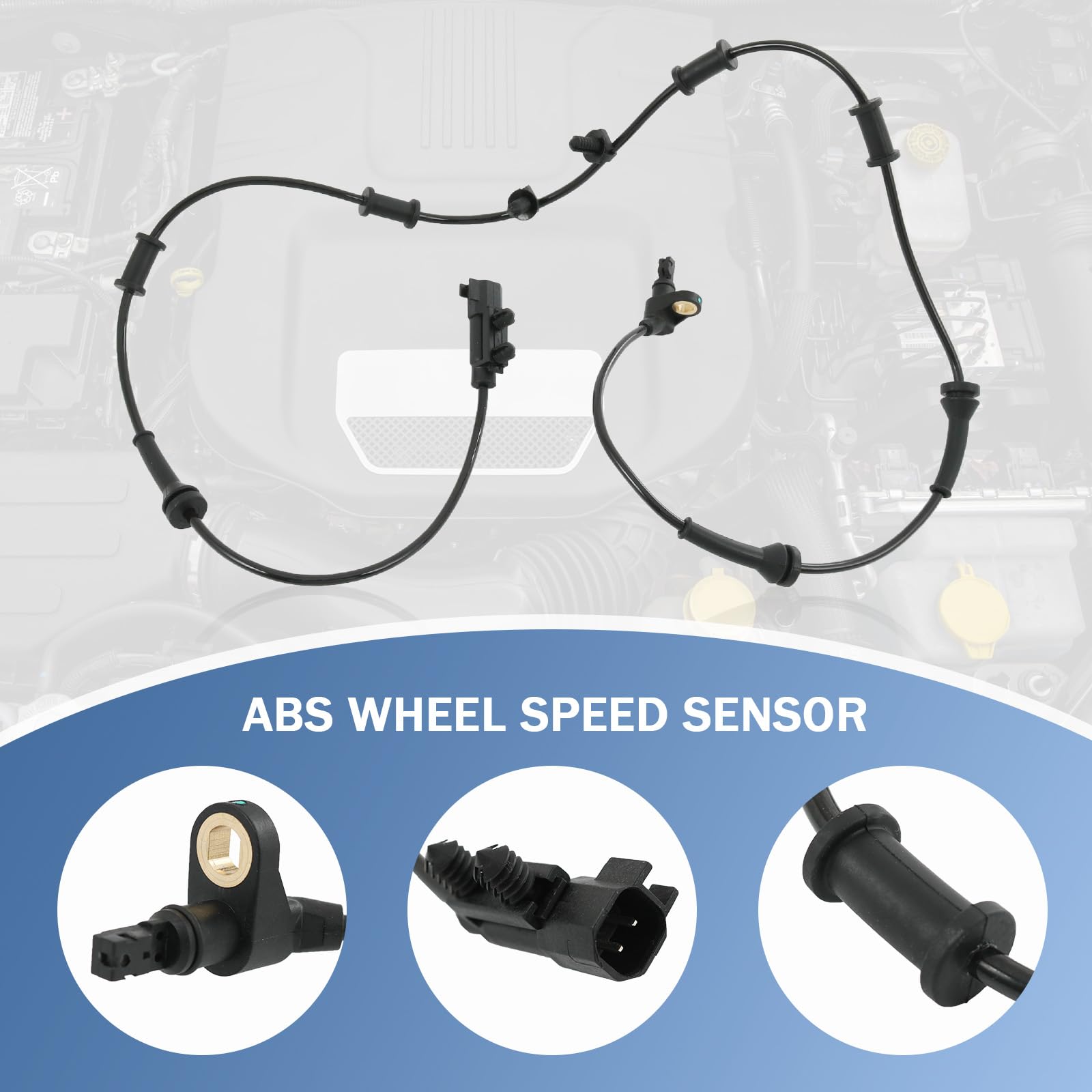 CARMOCAR rear right ABS sensor close-up for plug-and-play
