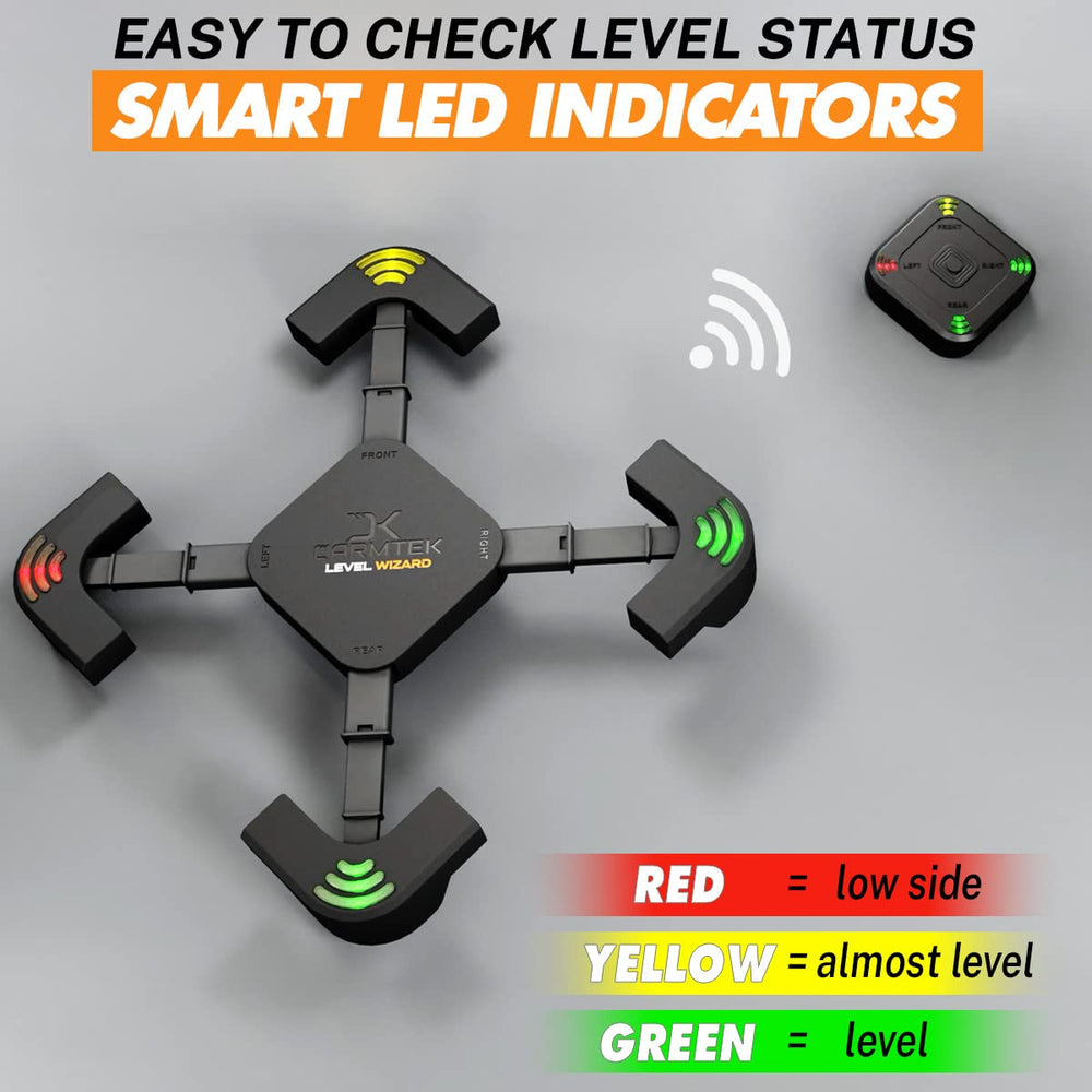 CARMTEK Level Wizard extended legs enable fast, precise leveling on uneven surfaces