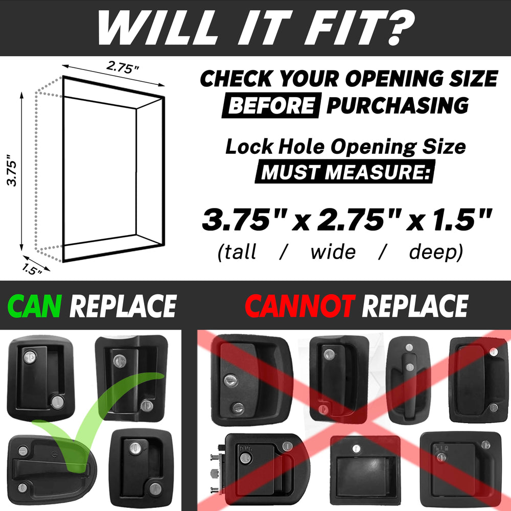 CARMTEK RV keyless lock with fobs demonstrates wireless access range and convenience.