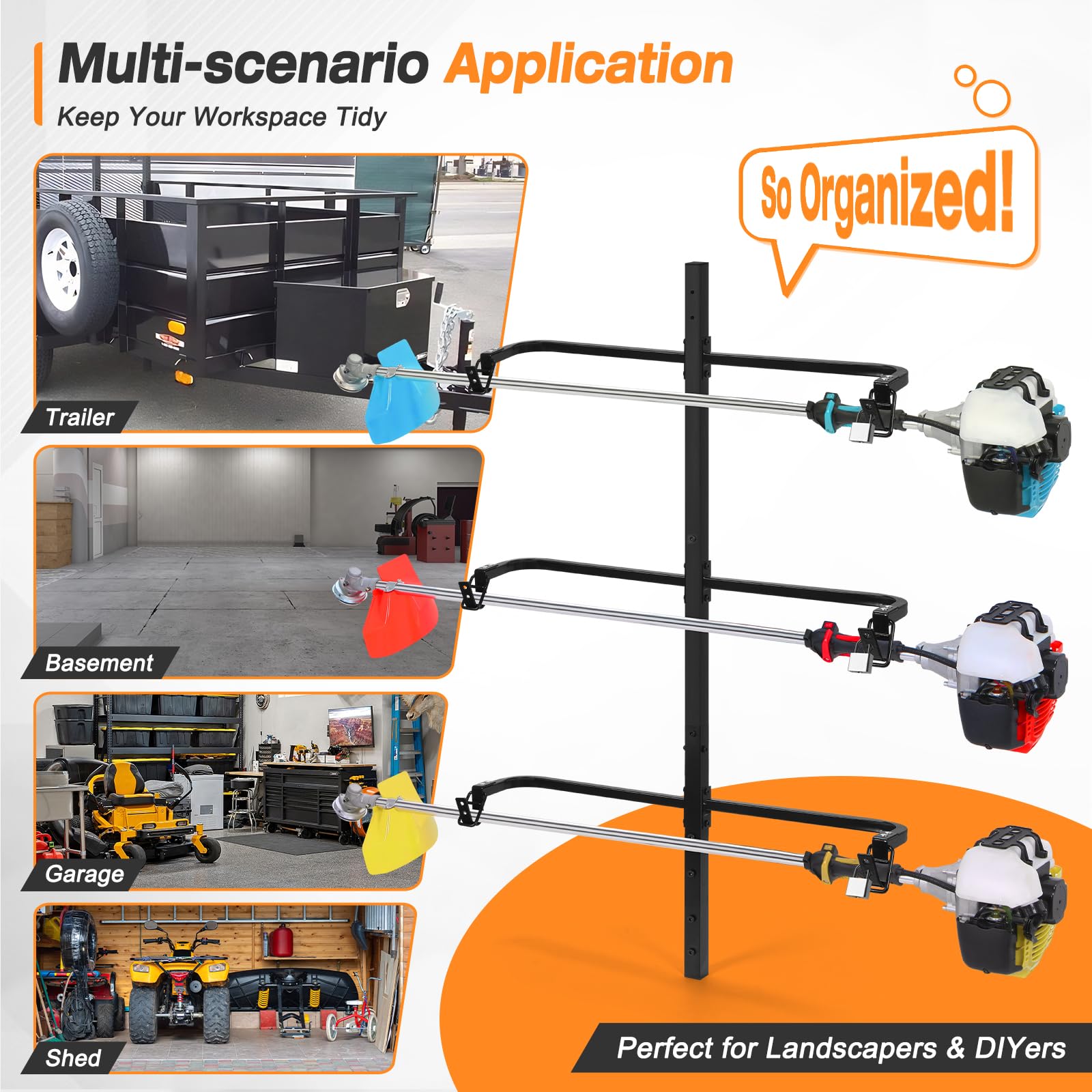 CAROD durable carbon steel rack with powder coating resists rust.