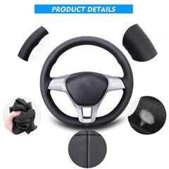 Driver uses Carodi cover for a comfortable grip on the wheel