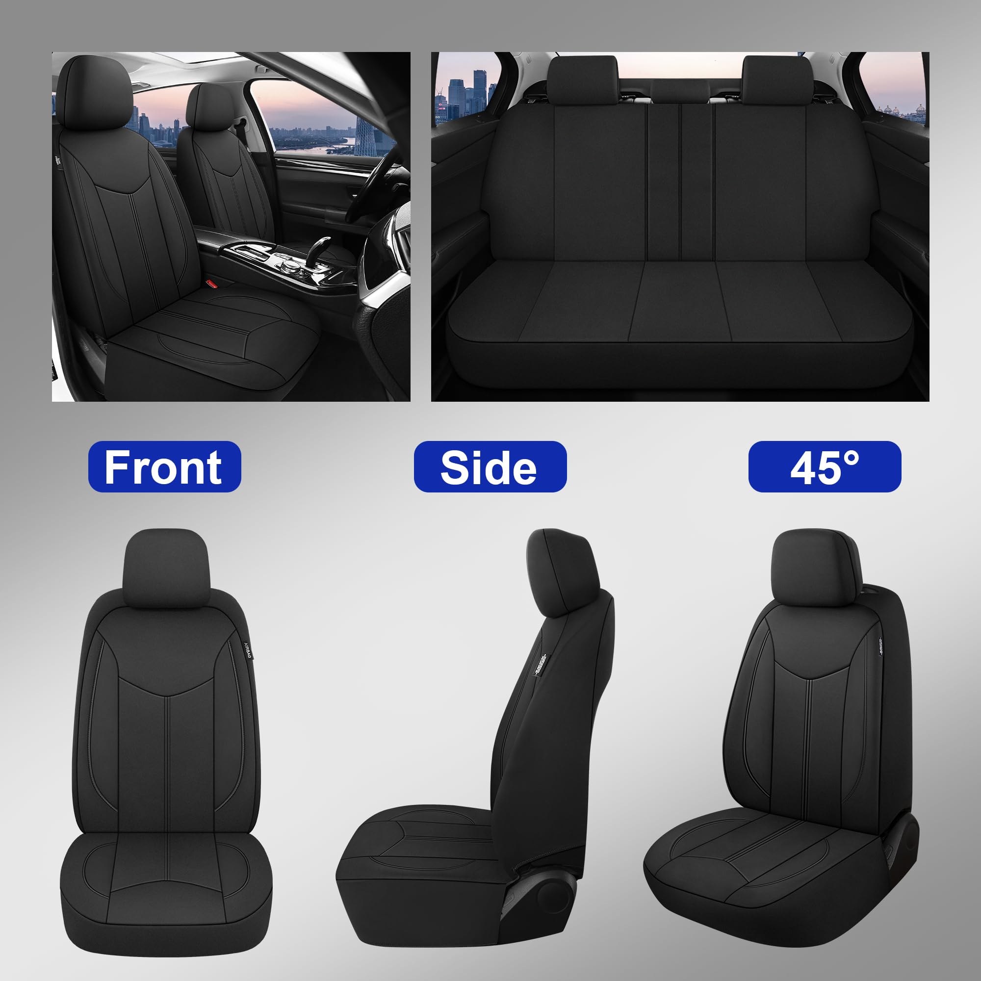 CAROMOP airbag-safe seat cover ensures compatibility and safety during adjustments