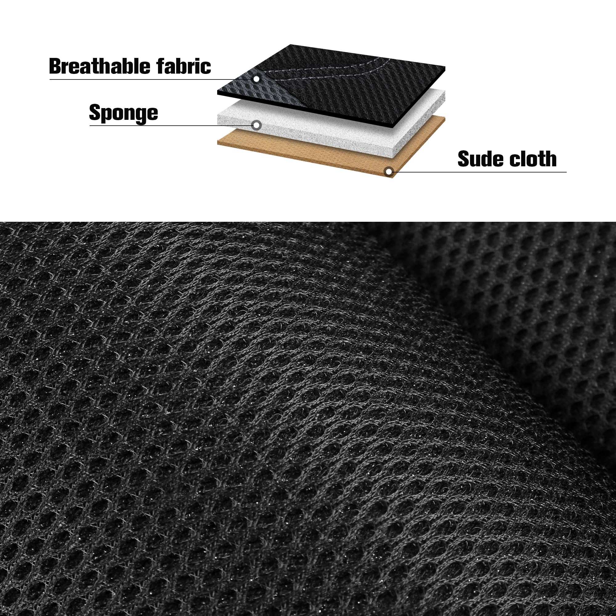 CAROMOP moisture-wicking mesh keeps cabin dry.