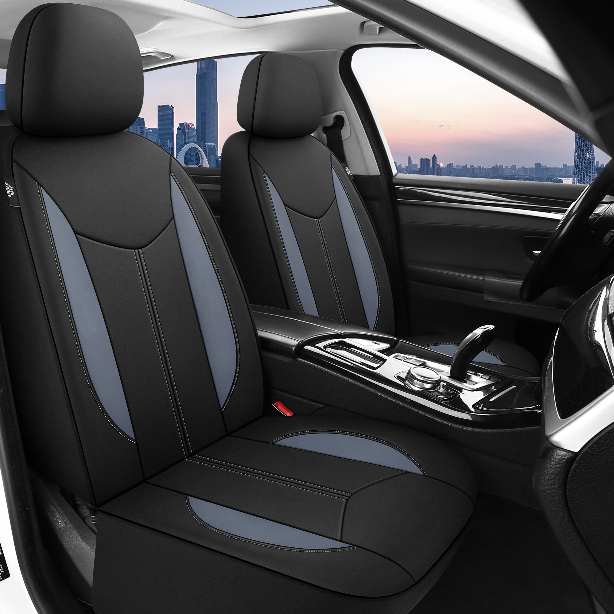 CAROMOP neoprene seat cover fabric close-up shows durable, flexible material for a snug fit.
