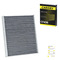 Carory cabin air filter with activated carbon for Subaru Outback improves cabin freshness.