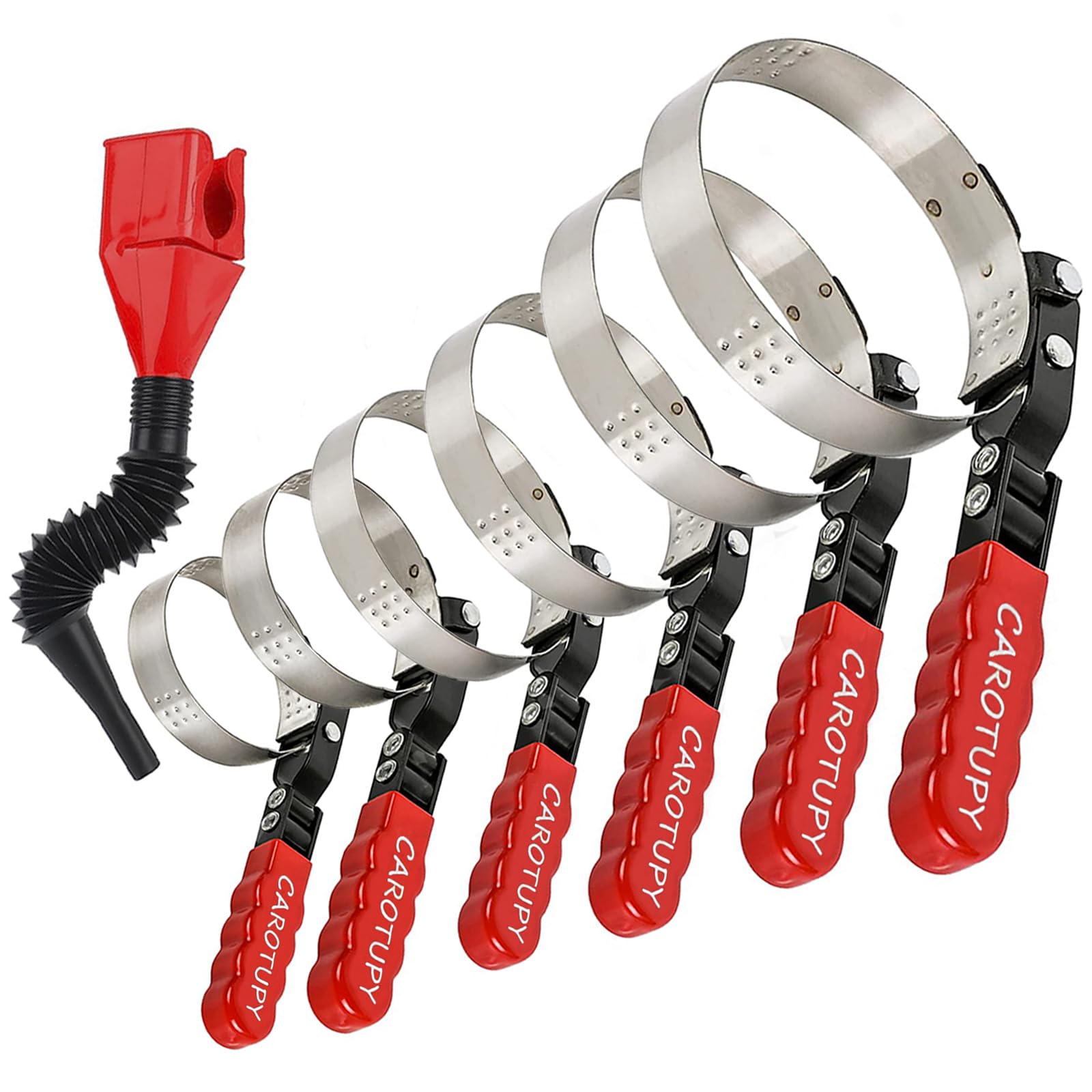 CAROTUPY oil-filter-wrench-set-all-sizes provides versatile grip for many filters.