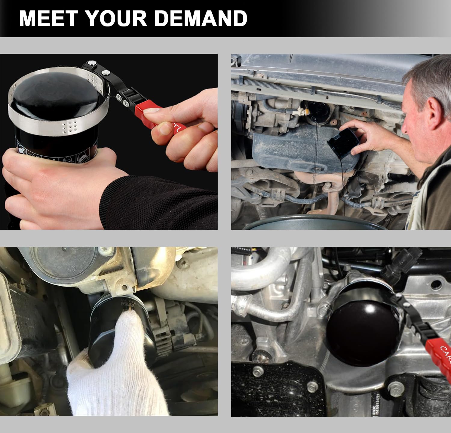 CAROTUPY oil-funnel-wide-neck-spout enables quick, mess-free engine oil transfers.
