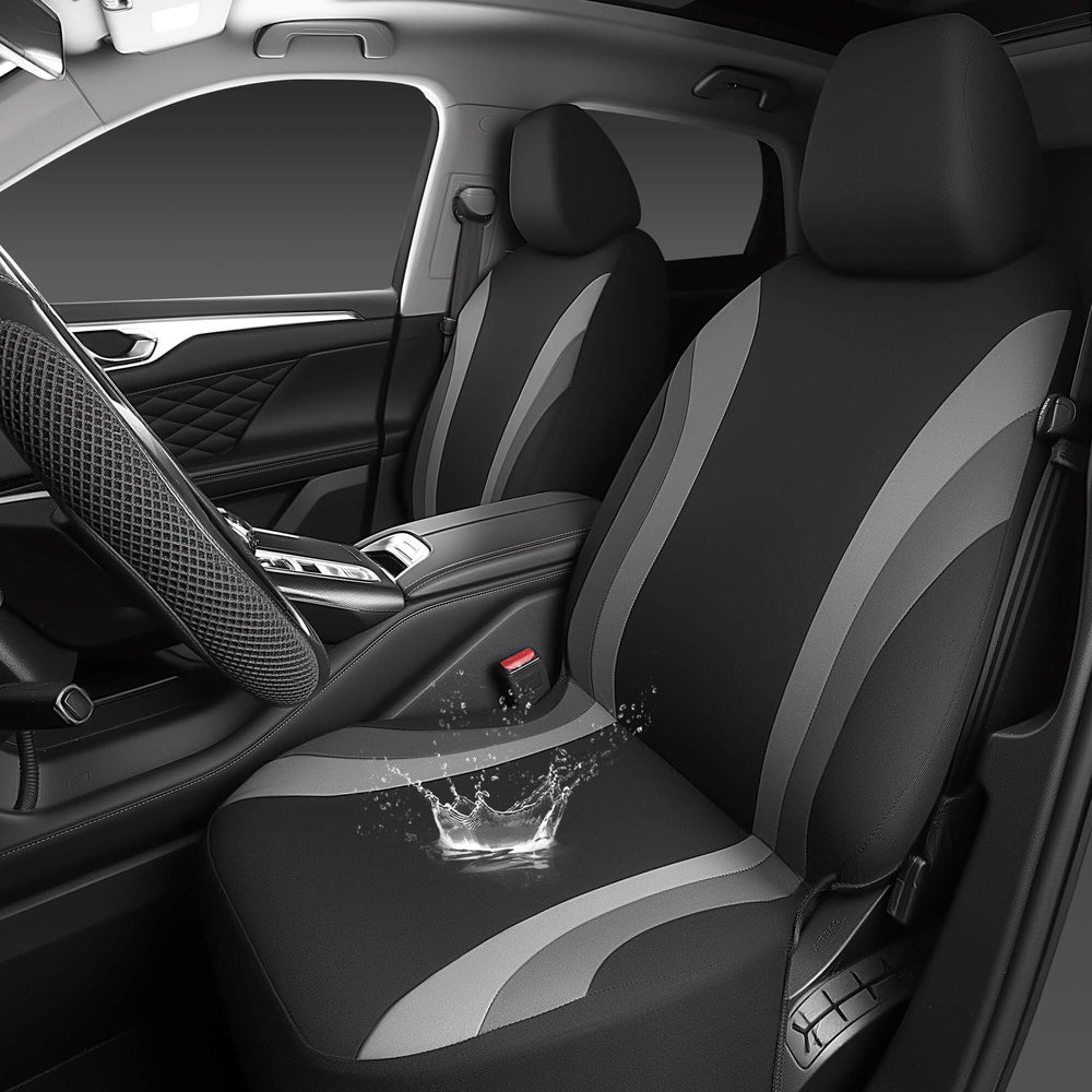 CAR PASS EVA waterproof front seat cover in gray protects against spills.