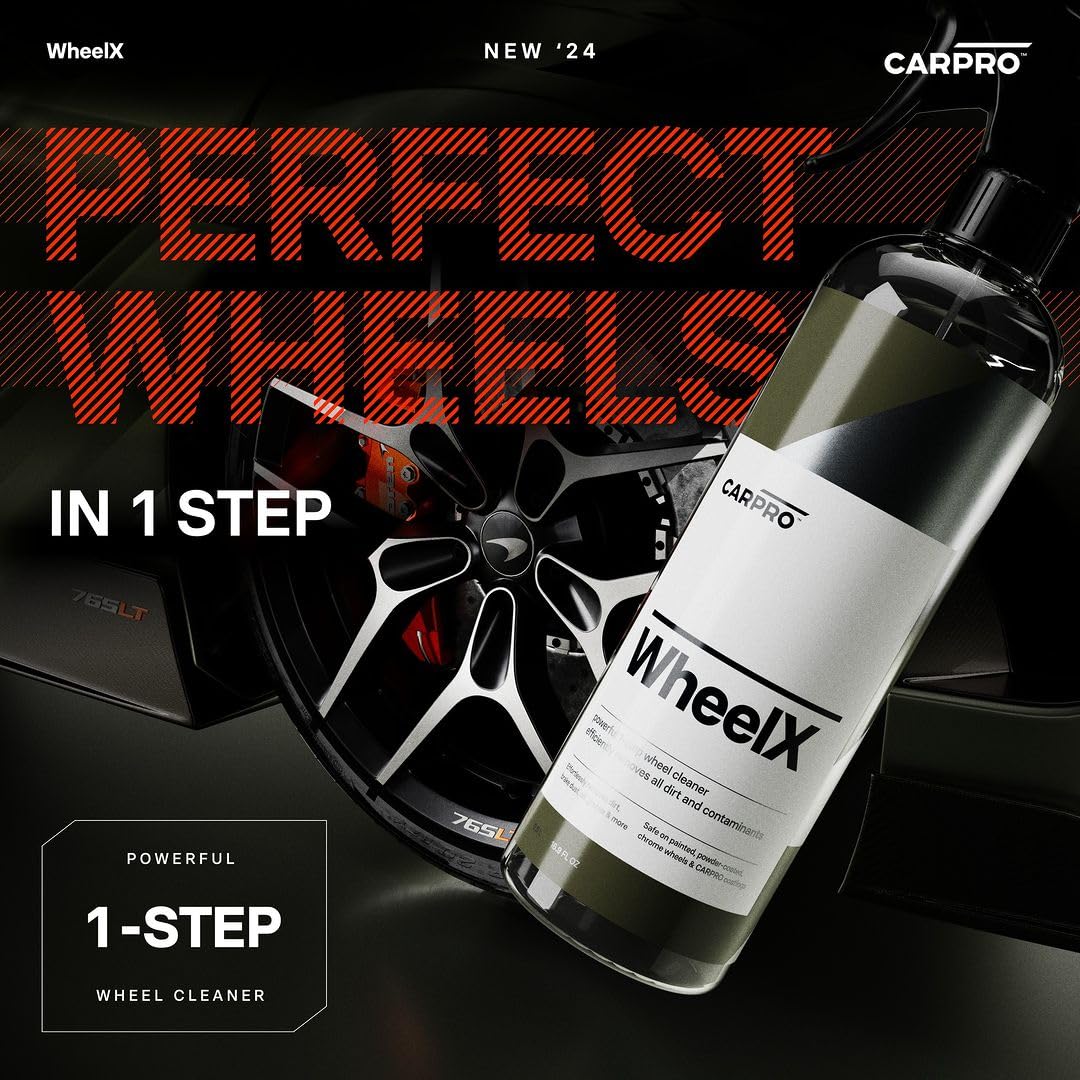 CARPRO CARRO WheelX spray-action on a rim shows easy application.