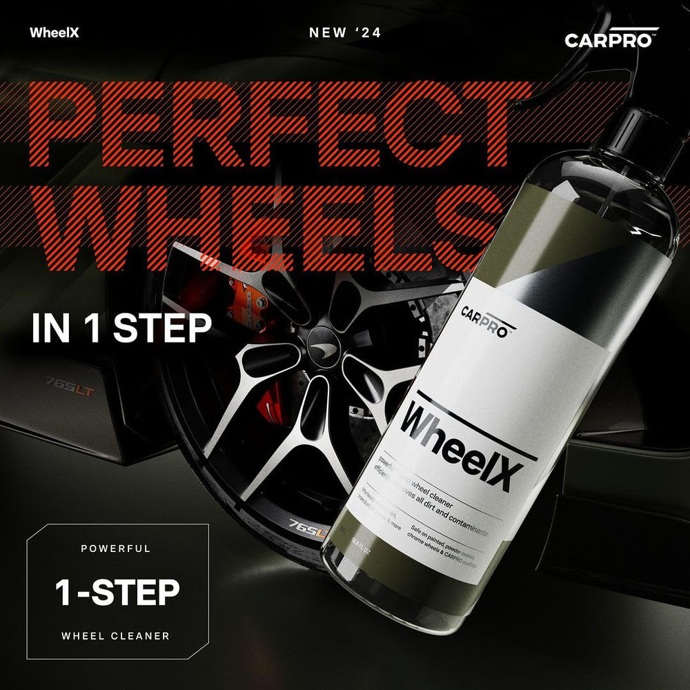 CARPRO CARRO WheelX spray-action on a rim shows easy application.