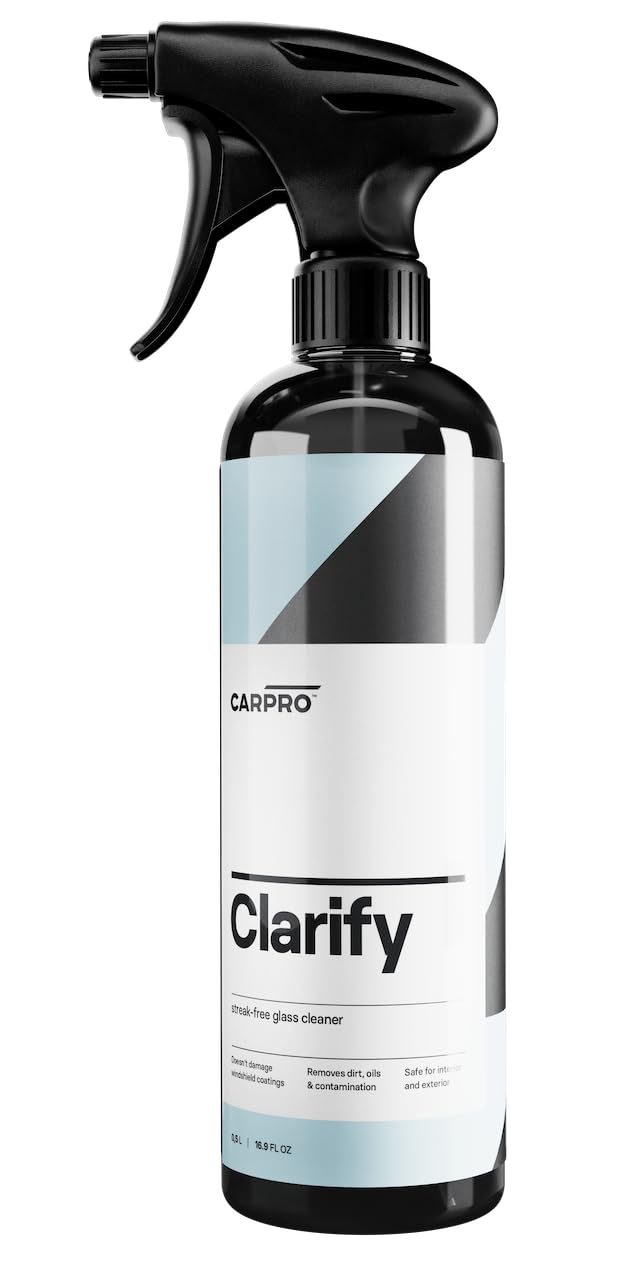 CARPRO Clarify bottle delivering streak-free glass cleaning for crystal windows