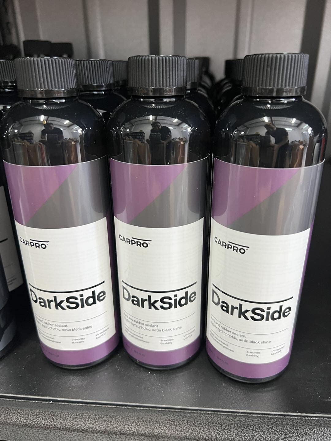 CARPRO DarkSide protects rubber while keeping surface supple and color-rich