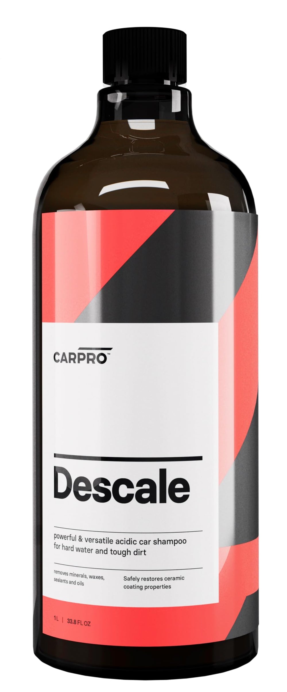 CARPRO Descale bottle pour shows mineral removal for a brighter finish.