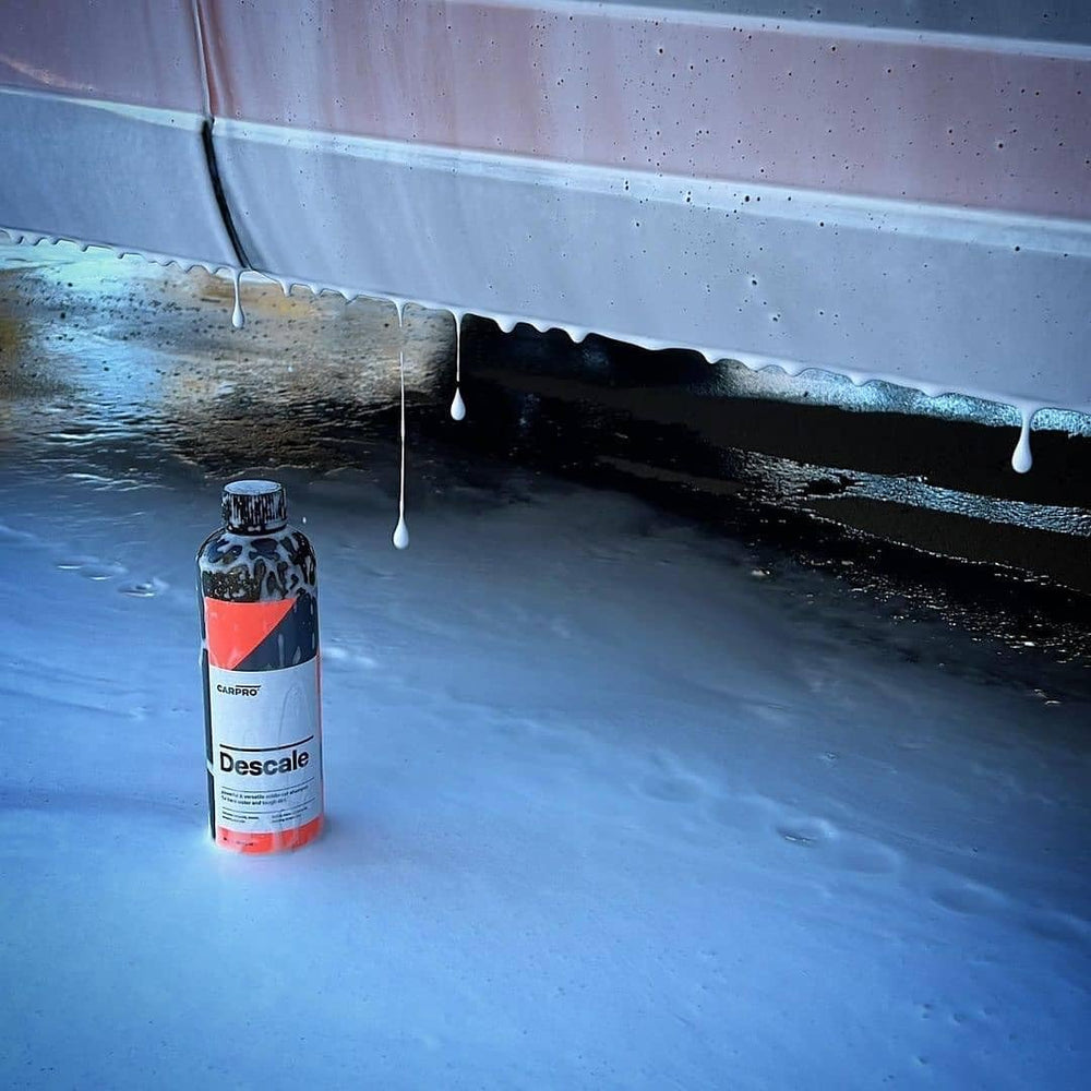 CARPRO Descale degreases surfaces for easier polishing prep.