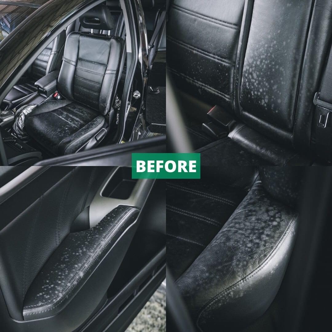 CARPRO InnerQD application on leather interior for gentle cleaning.