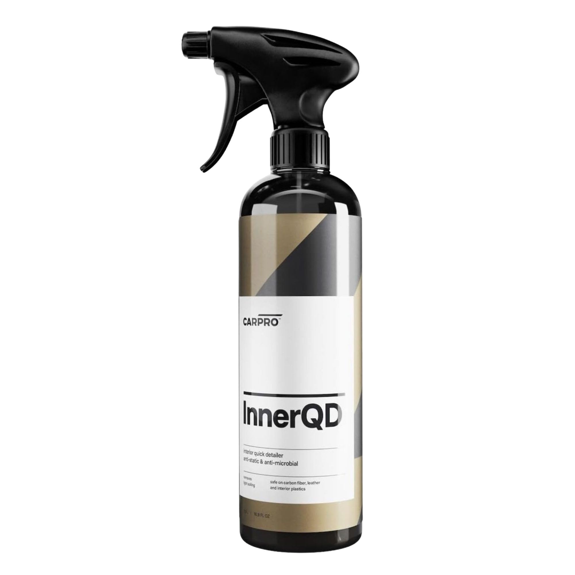 CARPRO InnerQD bottle front view for quick interior detailing and antistatic action.