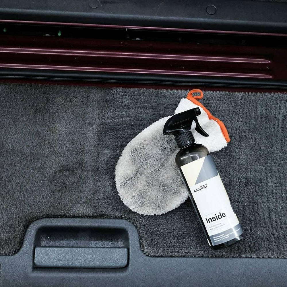 CARPRO Inside cleans rubber mats effectively with non-greasy finish