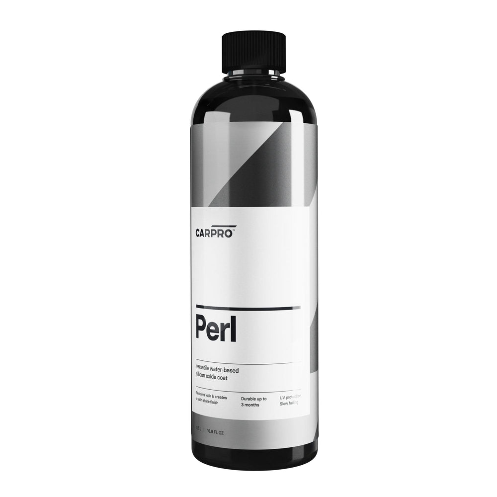 CARPRO PERL bottle delivering satin finish on plastics and rubbers for a refreshed look