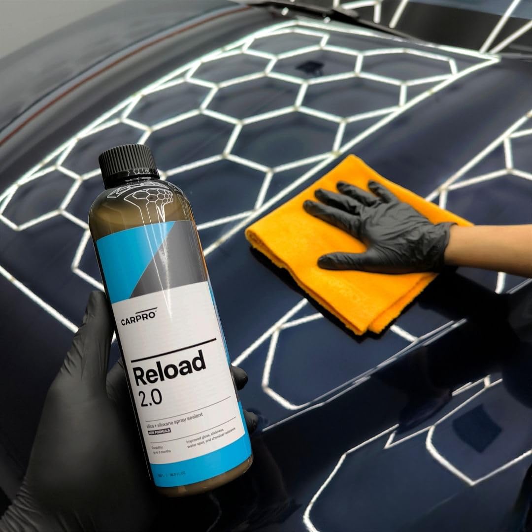 Water beading on glass after Reload 2.0 coating