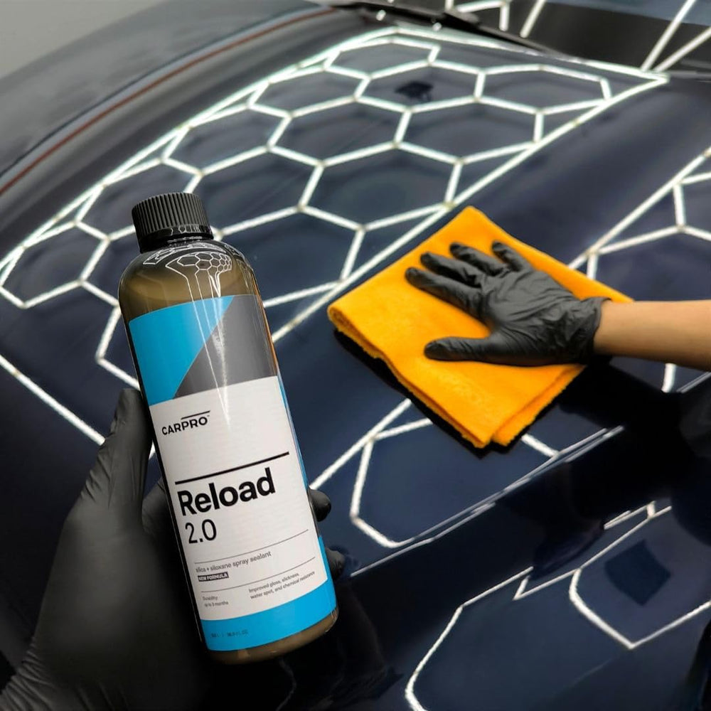 Water beading on glass after Reload 2.0 coating