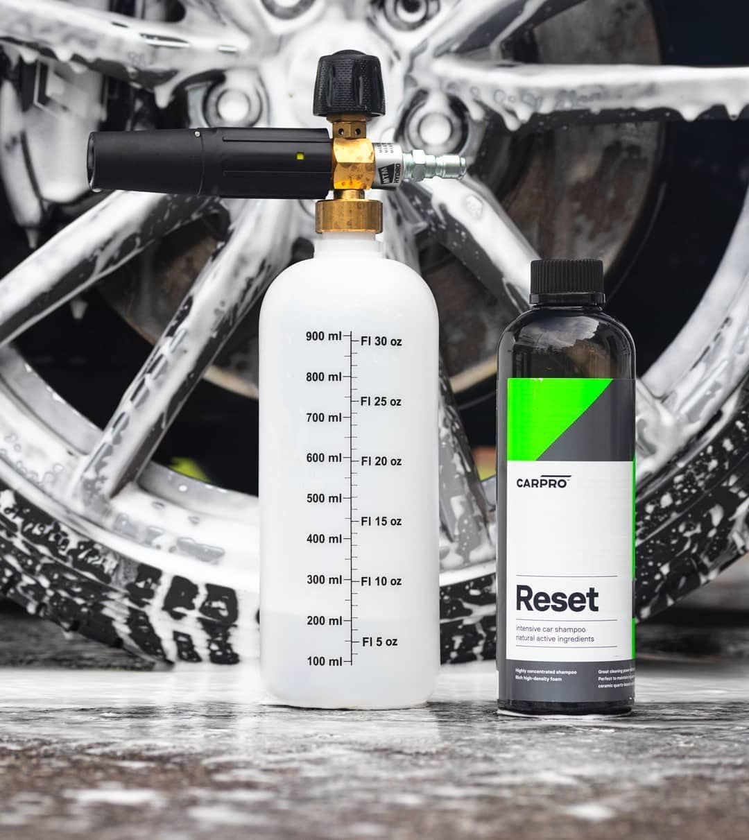 CARPRO Reset dilution chart illustrating economical 400–500:1 ratios.