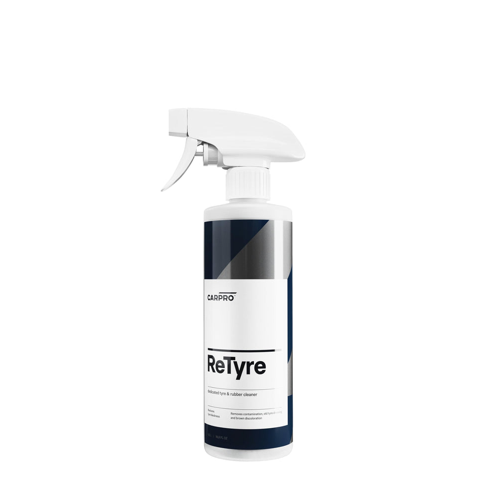 CARPRO ReTyre 500ml bottle for deep tire cleaning and surface prep before coatings.