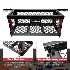 CarriTurf iron construction with black powder coat for durability