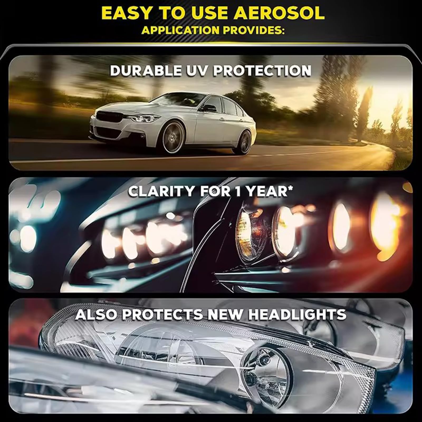Carrie Rowe kit demonstrates compatibility with plastic and glass headlight lenses.