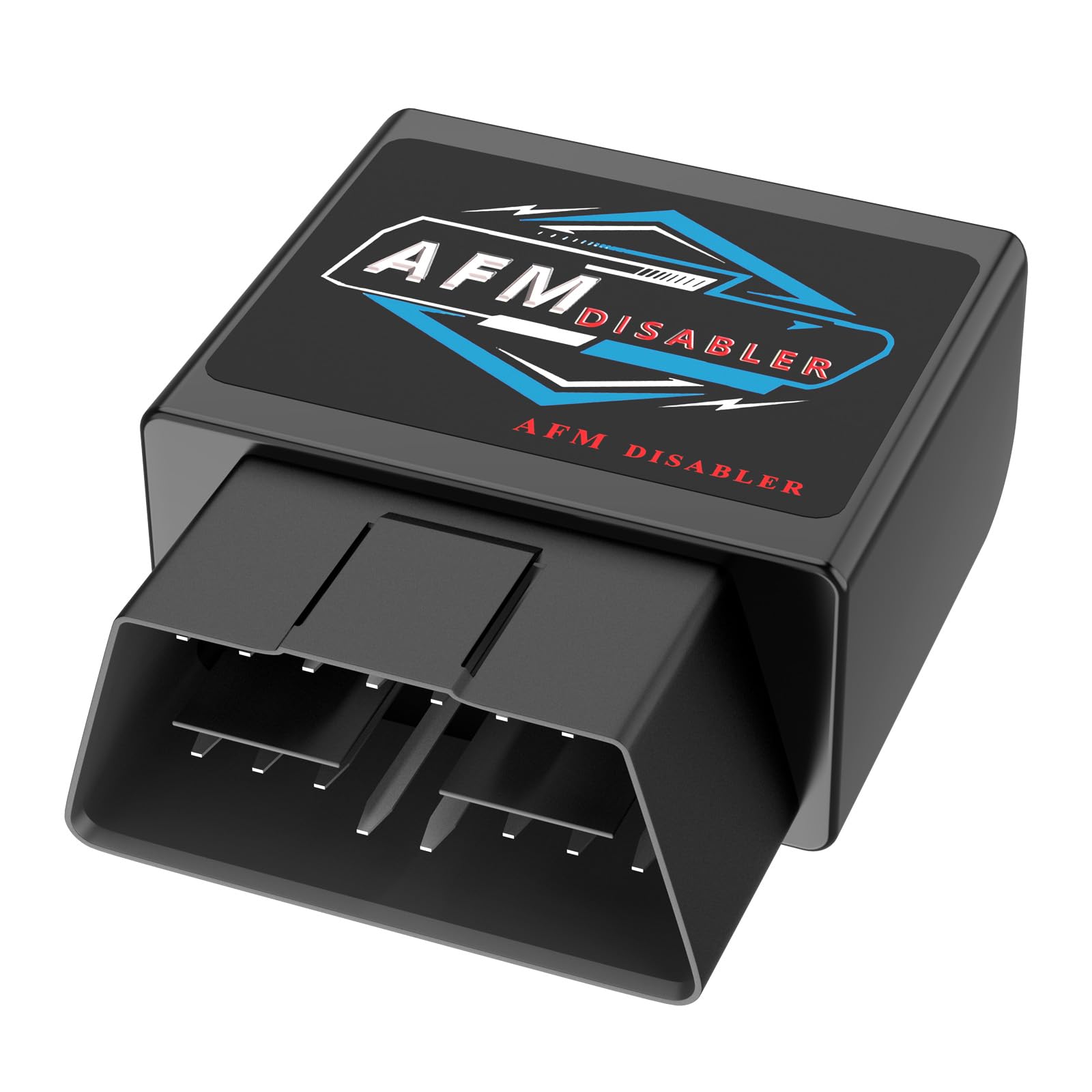 Carropecas Afm Disabler connected to OBD port for quick setup and use.