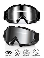Carsories secure-fit goggles with non-slip strap for intense dirt riding