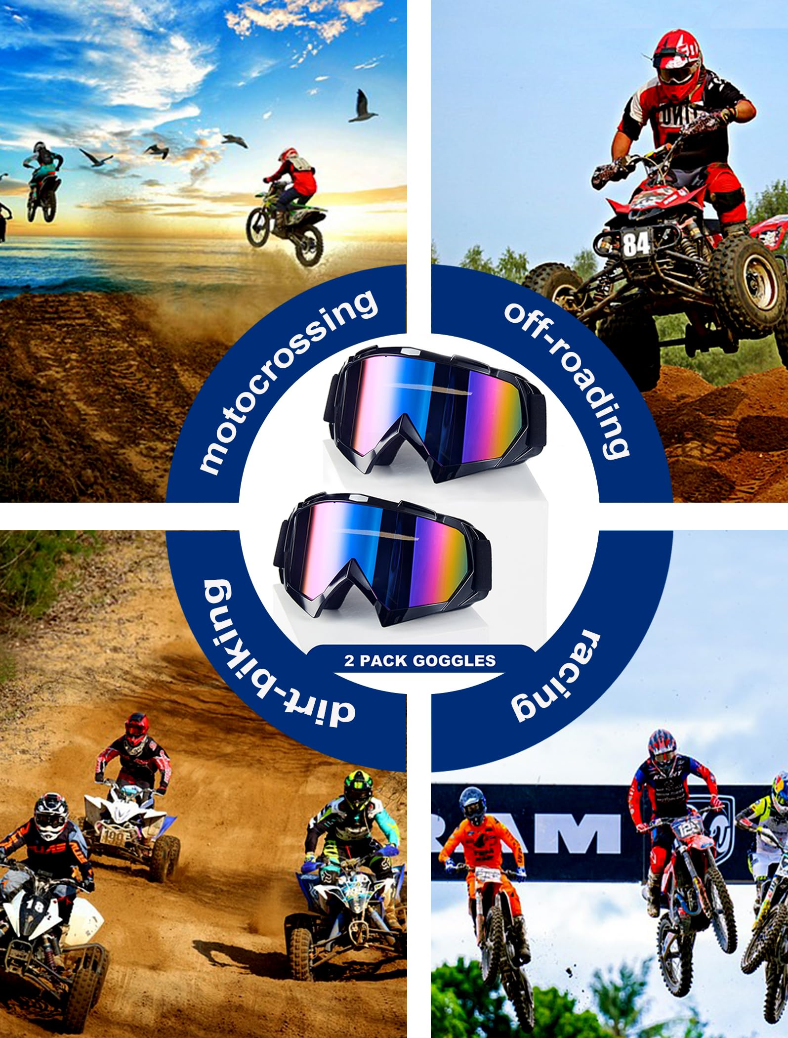 Carsories goggles dustproof windproof design suits off-road riders in dusty conditions.