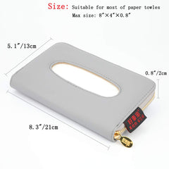 Carstuus premium PU leather tissue holder adds stylish organization to your car interior.