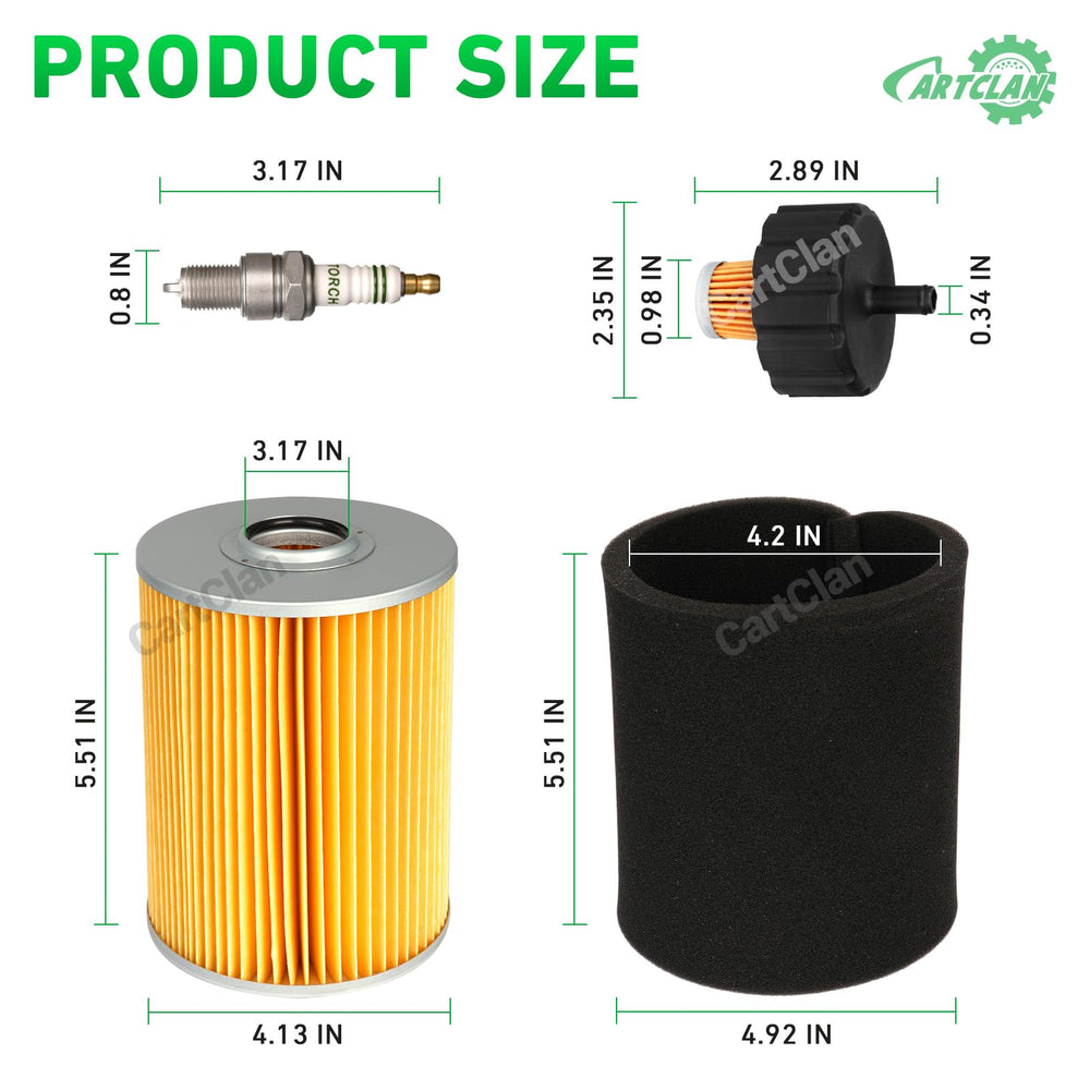 CartClan package content shows complete tune-up kit for Yamaha carts.