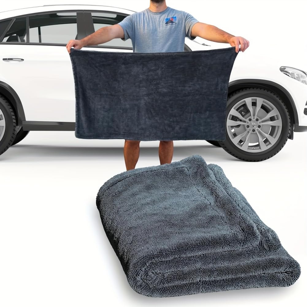 Cartisen lint-free towel leaves streak-free finish on chrome and mirrors.