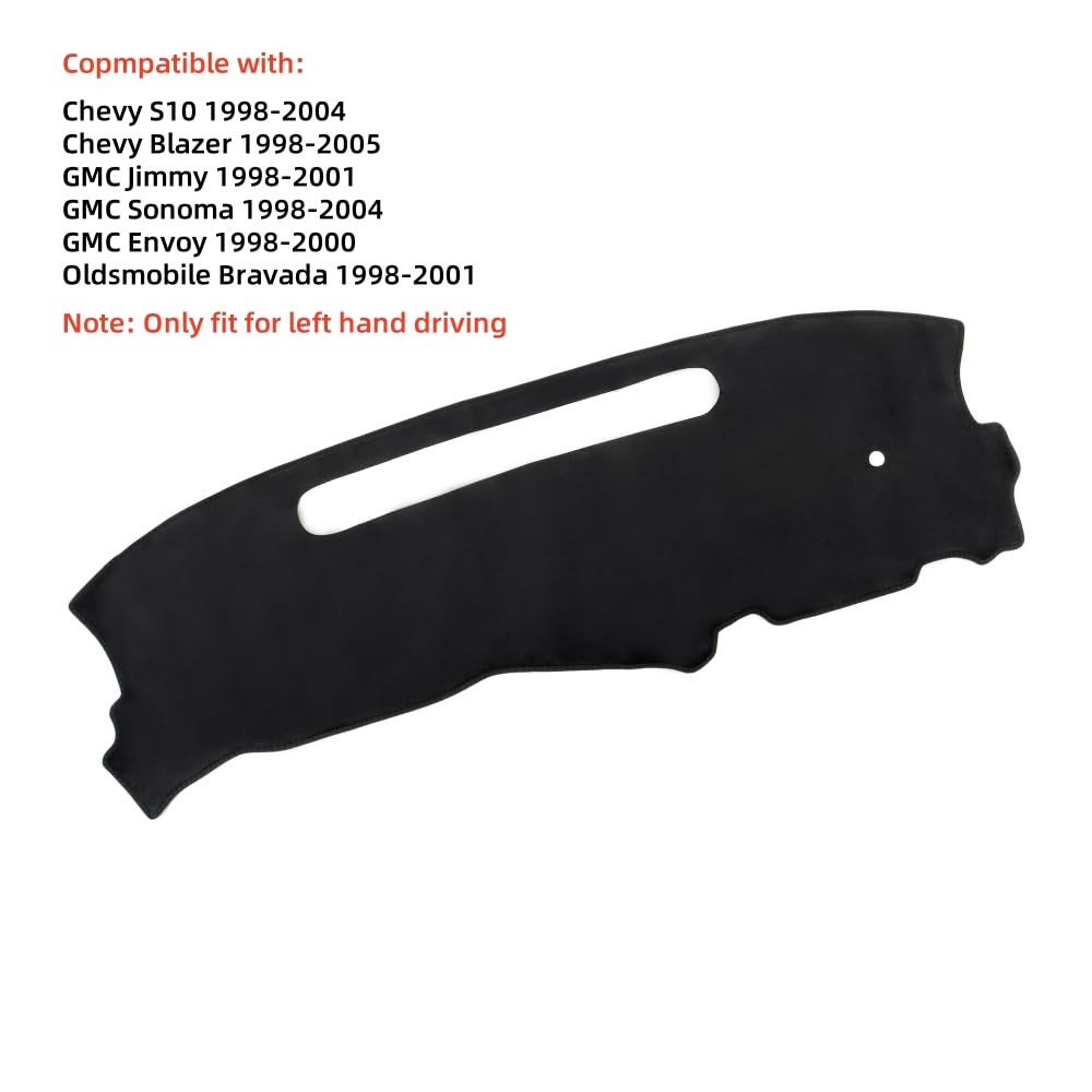 CARTIST dash cover on Chevy S10 dashboard with secure non-slip backing