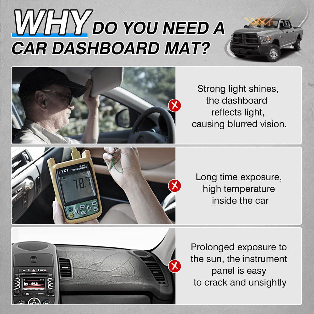 CARTIST dash cover for Ram 2500 ensures a custom-fit dashboard look.