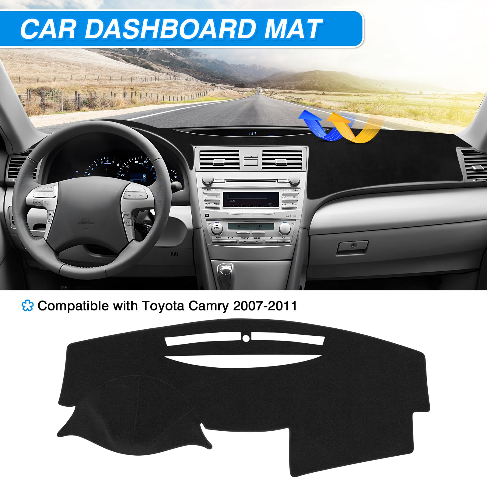 CARTIST dash cover vent-cutouts demonstrate precise fit for Camry dash openings