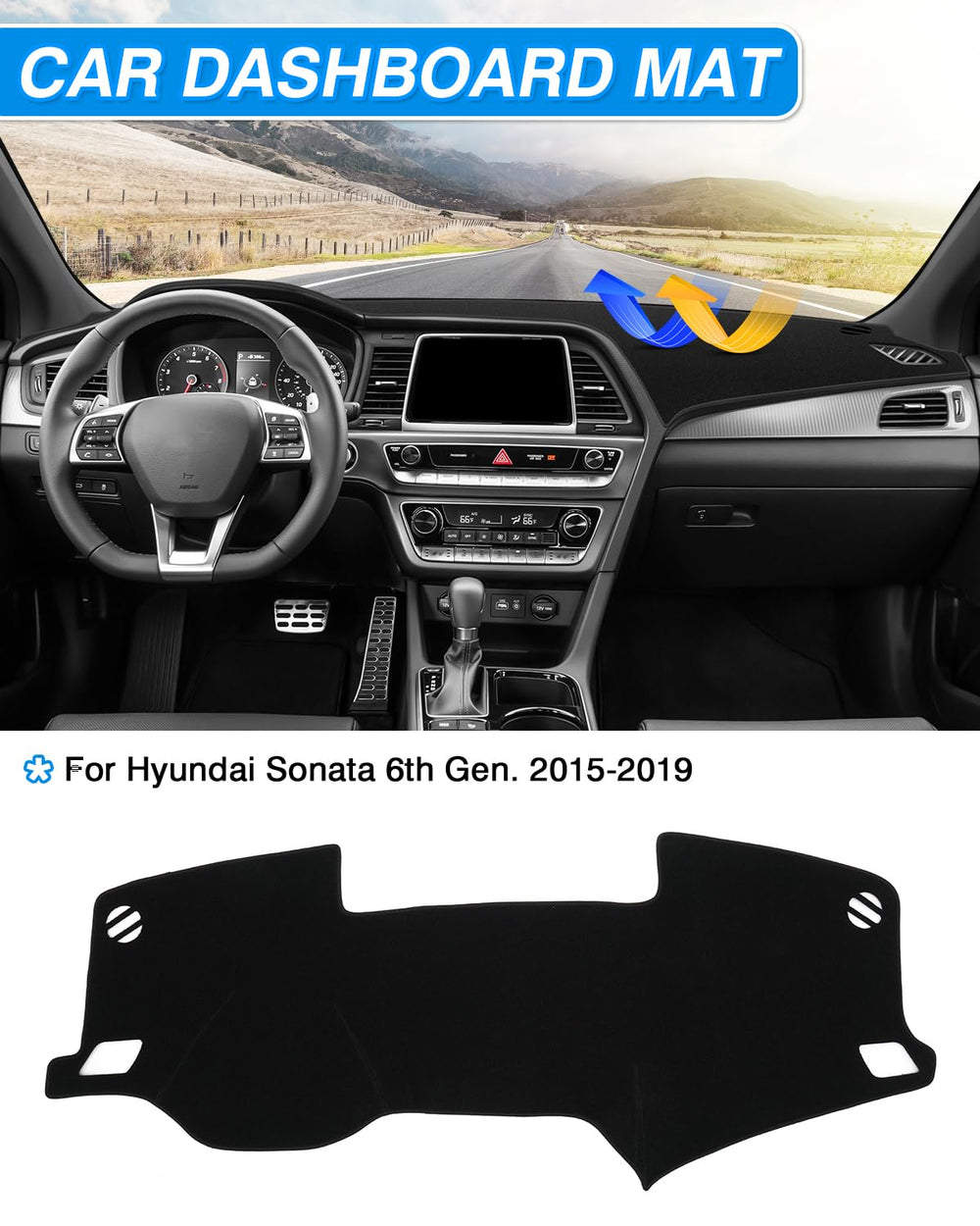 CARTIST suede dash mat delivers soft feel and wrinkle resistance