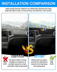 CARTIST dash sunshade reduces glare for safer daytime driving in a Grand Cherokee.