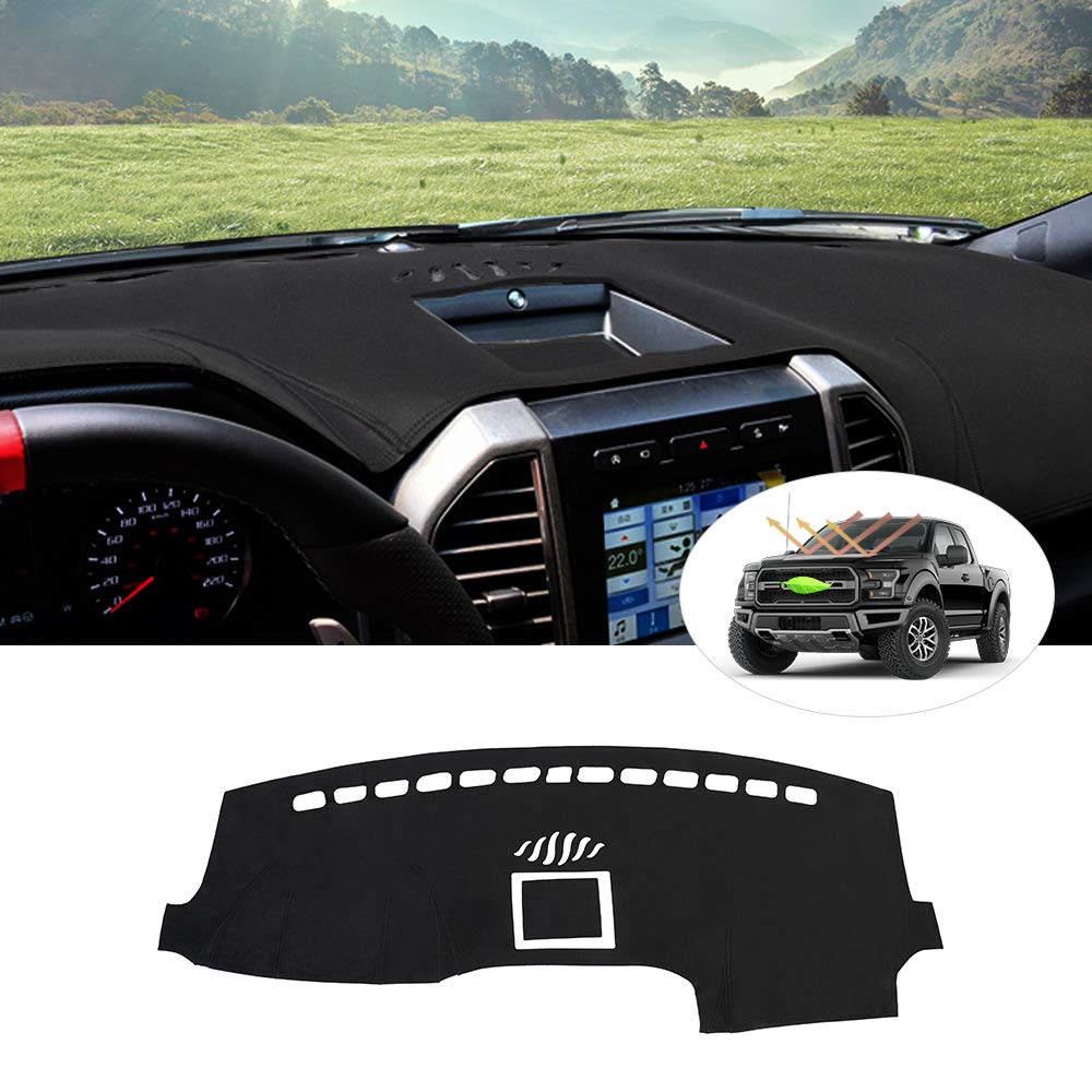 CARTIST dashboard cover for F-150 reduces sun glare while protecting the dash