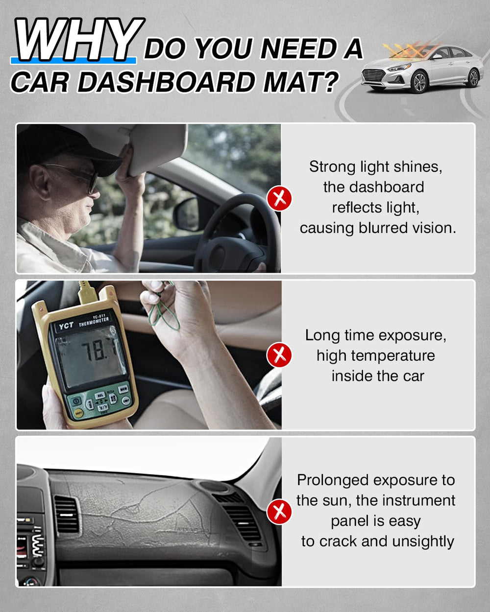 CARTIST UV-protection shield helps preserve dash from sun damage