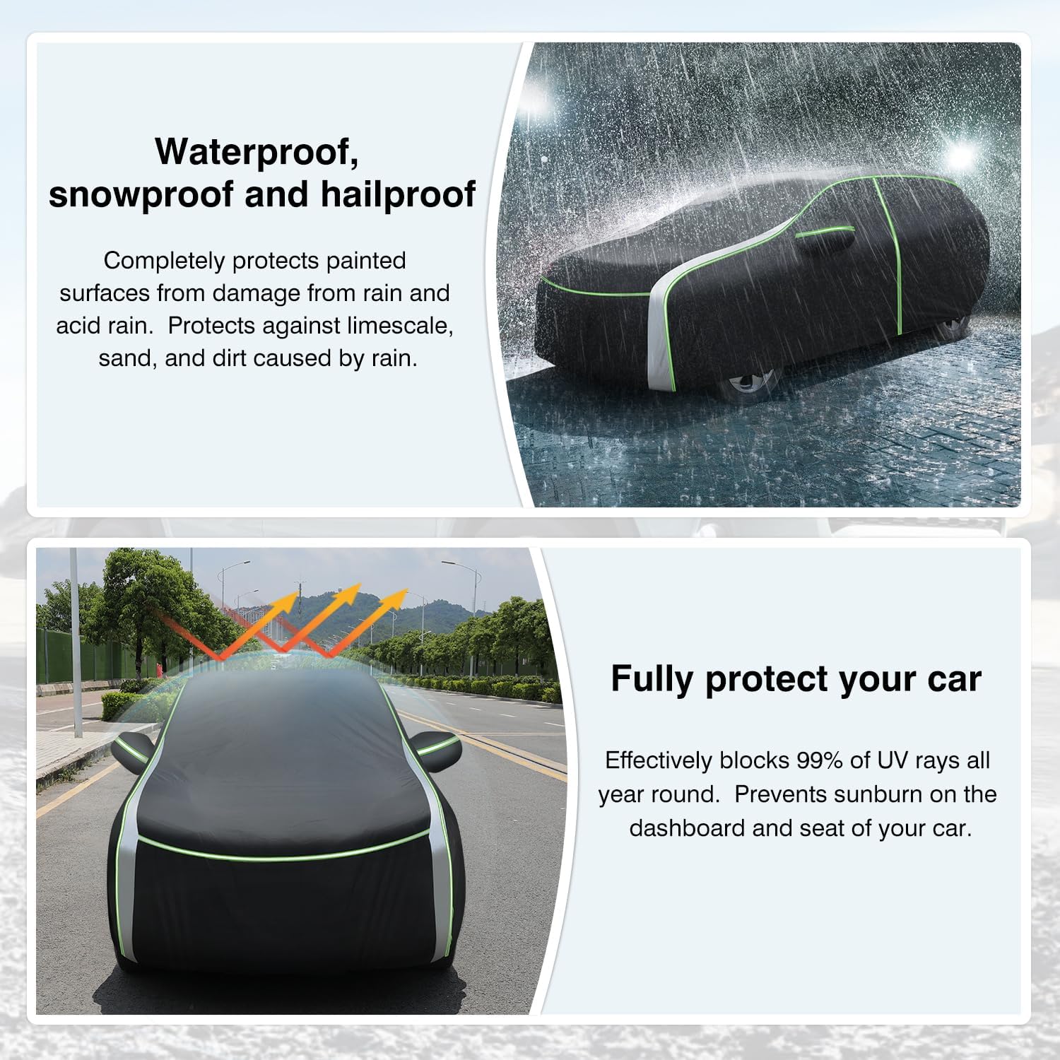 Cartist driver-side zipper enables easy access without removing the cover.
